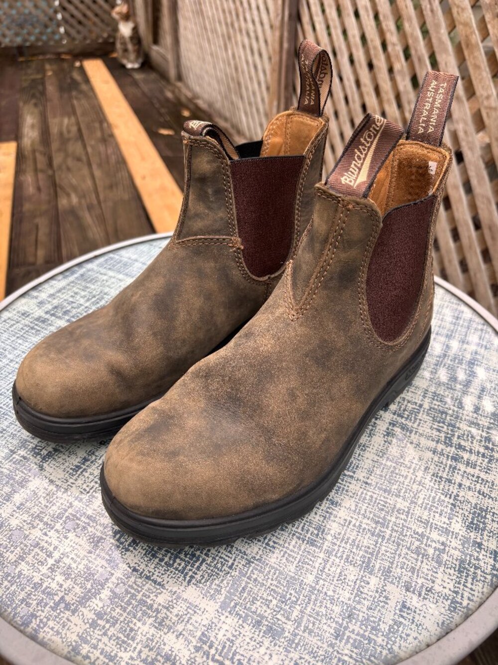 Rustic Brown #585 Blundstone Boots Size W8.5